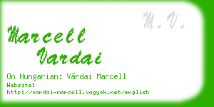 marcell vardai business card